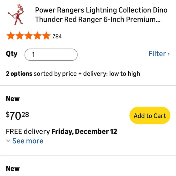 Hasbro Power Rangers Lightning Collection Red Ranger Figure - Picture 8 of 8